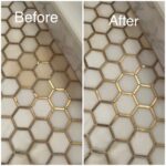 Before and after tile and grout cleaning by Taylor Cleaning LLC in Indianapolis
