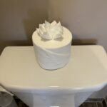 Folded toilet paper finishing touch left by Taylor Cleaning LLC in Indianapolis